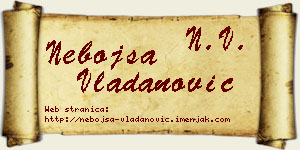 Nebojša Vladanović vizit kartica